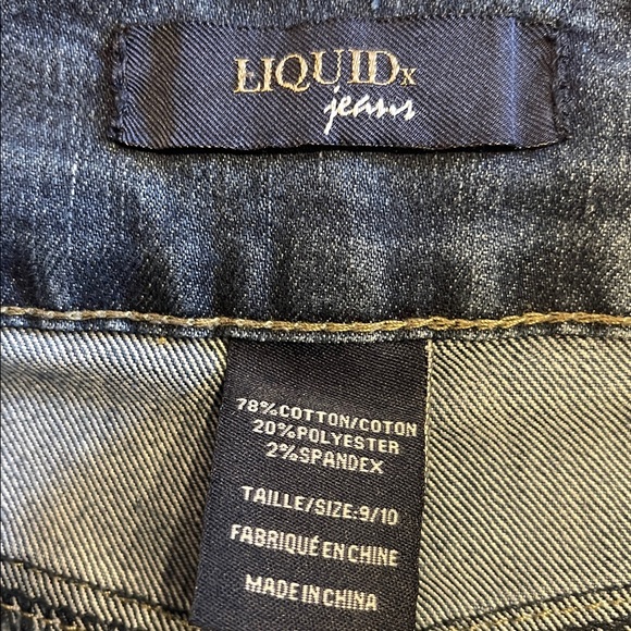 LIQUID x Jeans Women’s 9/10 Triple Button High Rise Stretch Skinny Denim Y2K - Picture 8 of 9